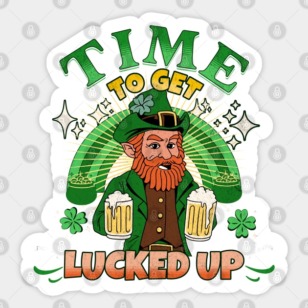 Time To Get Lucked Up Sticker by Brookcliff